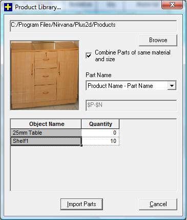 Enter quantity for the Product and import