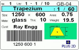  Nesting Software - PLUS 2D Metal : Bar Coded Labels