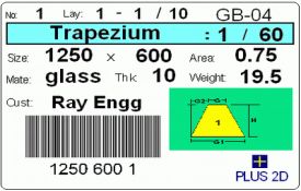 Nesting Software - PLUS 2D Metal : Bar Coded Labels