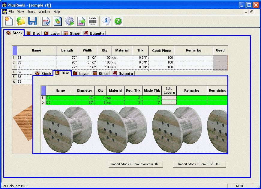 Reels Optimization Software - PLUS Reels : UI