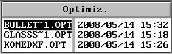 Loading of opt file in BCMS