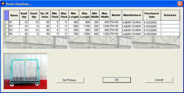 PLUS 2D Glass - Rack Database (Optional Module Rack Optimization)