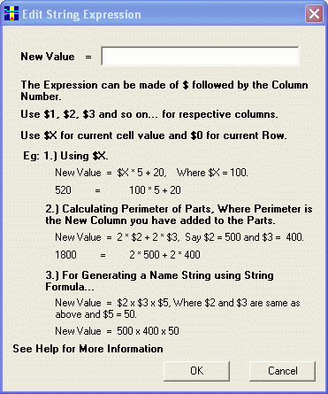 Nesting Software : String Expression