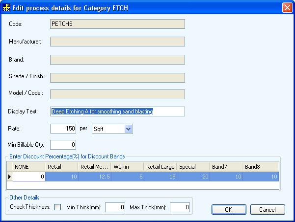 PLUS Glass Quote : Edit Process Category